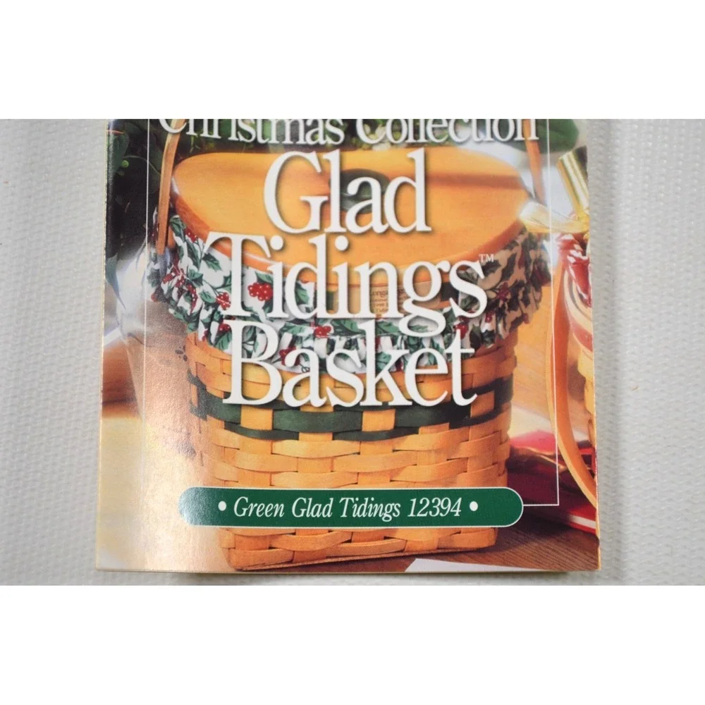 Vtg 1998 Longaberger Christmas Coll. Glad Tidings‎ Basket Protector Cloth Liner